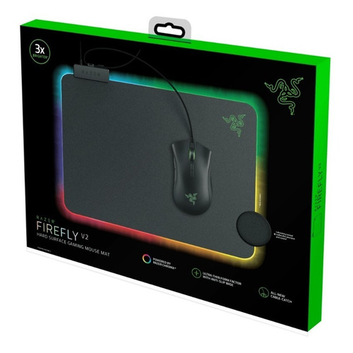 Mouse Pad gamer Razer Firefly V2 Firefly de microtexturizado m 255mm x 355mm x 3mm black