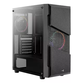 Caja Chasis Gabinete Gamer Rgb Aerocool Manace Saturn Frgb Color Negro