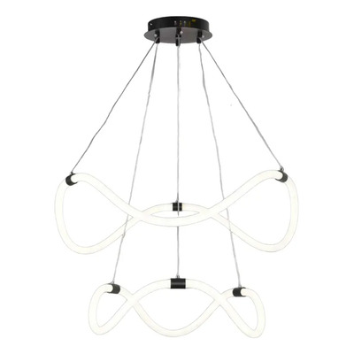 Colgante Led Moderno Negro Diseño Mdp94 Dinamico Spl Negro