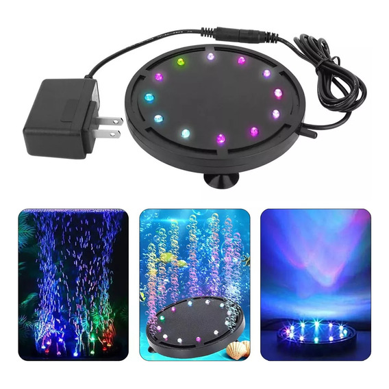 Lámpara Para Peceras Acuario 12 Burbuja Luces Sumergible