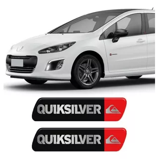 Par Adesivo Emblema Coluna Quiksilver Linha Peugeot Resinado