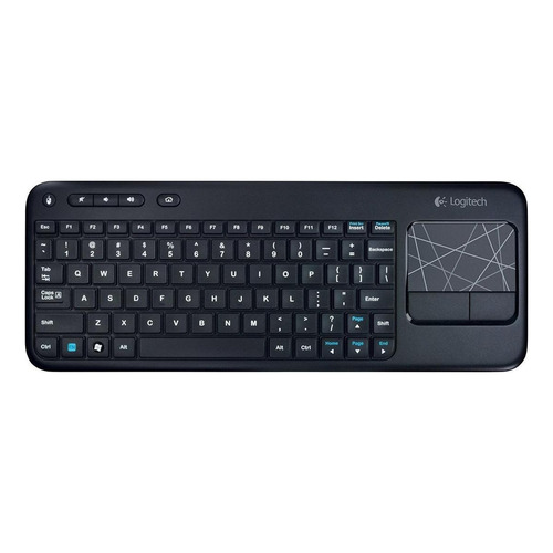 Teclado inalámbrico Logitech K400 QWERTY inglés UK color negro