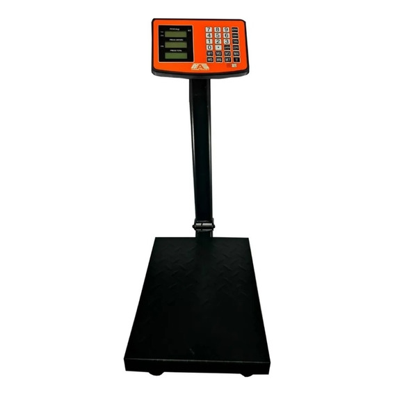 Bascula Electronica Peso Digital De Hasta 150kg Color Naranja Claro 110v