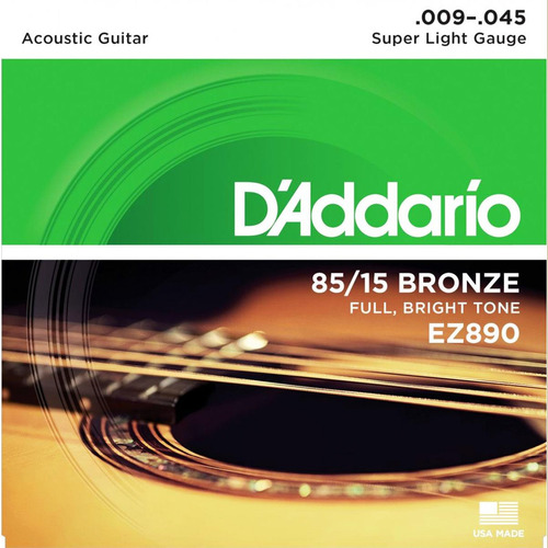 Encordado Cuerdas Guitarra Acustica Daddario Ez890 09/45 Usa