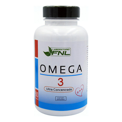Omega 3 Con Dha 1000mg 60 Cápsulas Blanda Ultra Concentrado. Sabor Natural Fnl