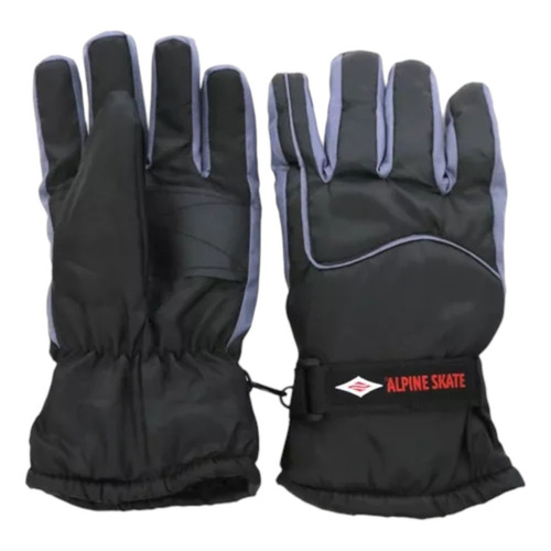 Guantes Alpine Skate Abrigo Puño Invierno Moto 16890 Negro Talle Unico