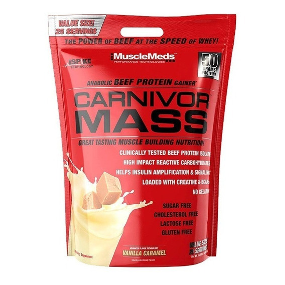 Carnivor Mass 10 Lbs Proteina Musclemeds Todos Los Sabores