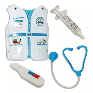 Kit Médico Brinquedo Educativo Profissões Colete Acessorios