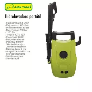 Hidrolavadora Eléctrica Lion Tools Lava-1200 Psi