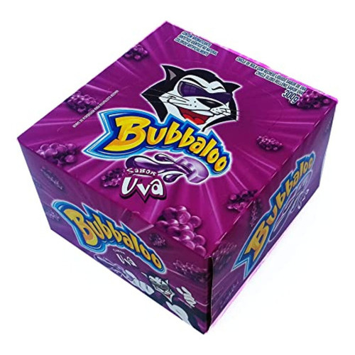 Caja Chicles Bubbaloo X60u Rellenos Sabor Uva Bubbaloo Chicle - Uva - Unidad - 1 - 60