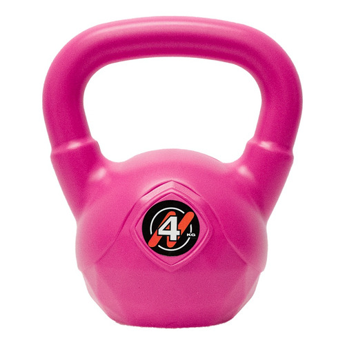 Pesa Rusa O Kettlebell 4 Kg Pvc Funcional Gym Gimnasio Color Rosa