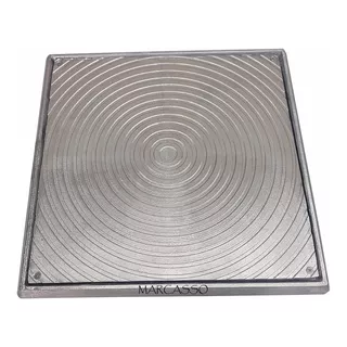 Tampa Quadrada Inspeção Alumínio Caixa  50x50 C/ Aro