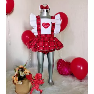 Vestido San Valentin Para Bebes Niñas Corazones