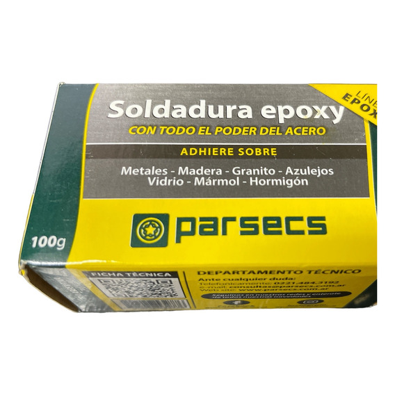 Soldadura Epoxy Acero Parsecs X 100 Grs