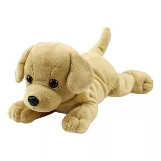 Pelucia Cachorro Husky Cocker Pug Golden Labrador Bbr Toys Cor Amarelo