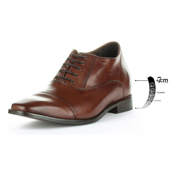 Zapato Formal Director Café Max Denegri +7cms De Altura