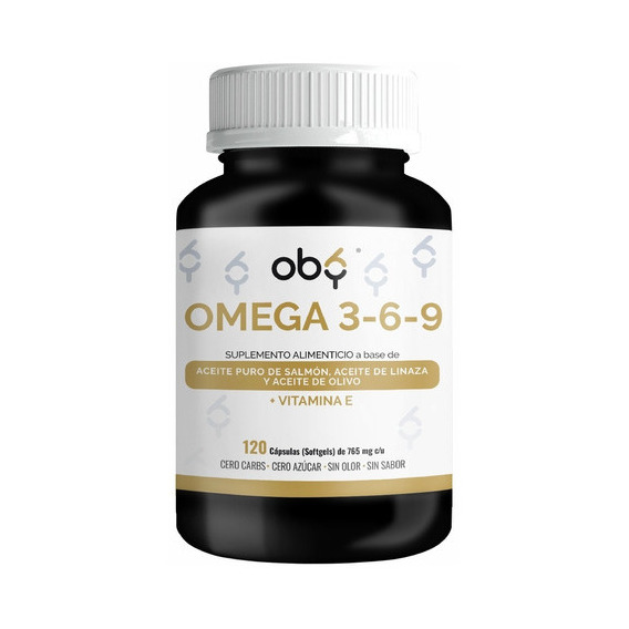 Triple Omega 3 6 9 Mas Vitamina E 120 Capsulas Oby Sabor Sin sabor