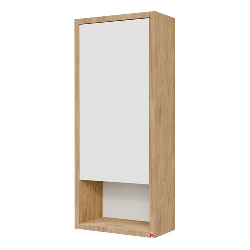 Alacena Baño Mobel Colgante Moderna 1 Puerta 70x30x15 Color Hickory Natural