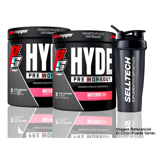 Pack Hyde Pre Workout 30 Serv Watermelon + Shaker X2