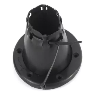 Coifa 2 Pol Furo 80mm Passa Cabo Ajustável Barco Lancha Iate Cor Preto