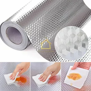 Adesivo De Alumínio Multiuso Anti-óleo Para Cozinha Fogão 2m