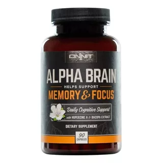 Onnit Alpha Brain Memory & Focus Nootropic Sup. Sabor Cerebral, Sin Sabor.