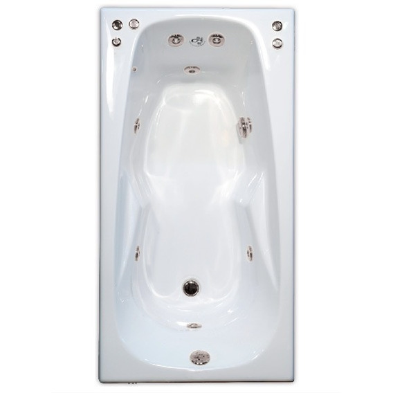 Hidromasaje Jacuzzi Acrílico Blanco  190 X 90 8 Jet Premium 6 Jet Laterales Y 2 Jet Cervicales  Motor Elektrim