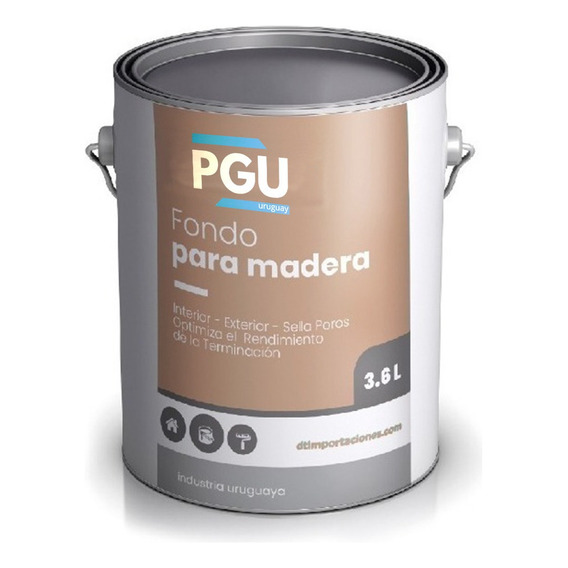 Protector De Madera - Pgu Stain - 3.6 Lt Pintura Color Caoba