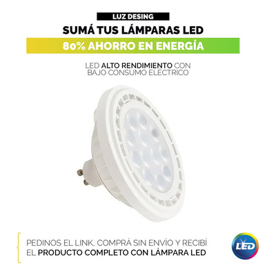 Plafon Cardanico 3 Luces Madera Paraiso Blanco Ar111 Cx