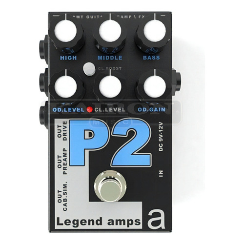 Amt Legend Amps P2 Pedal Preamp / Distorsión Para Guitarra Color Negro