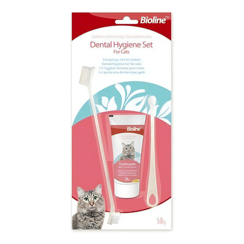 Kit Higiene Dental  Para Gatos Sabor Cheese