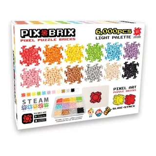 Contenedor 6.000 Piezas, 12 Colores Pix Brix | Blasterchile