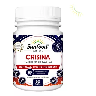 Crisina 60 Capsulas 800mg Sunfood Chrysin Vegano