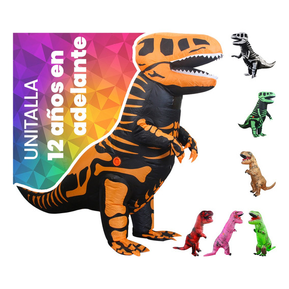 Disfraz Inflable Dinosaurio Adulto T-rex Jurásico Unitalla