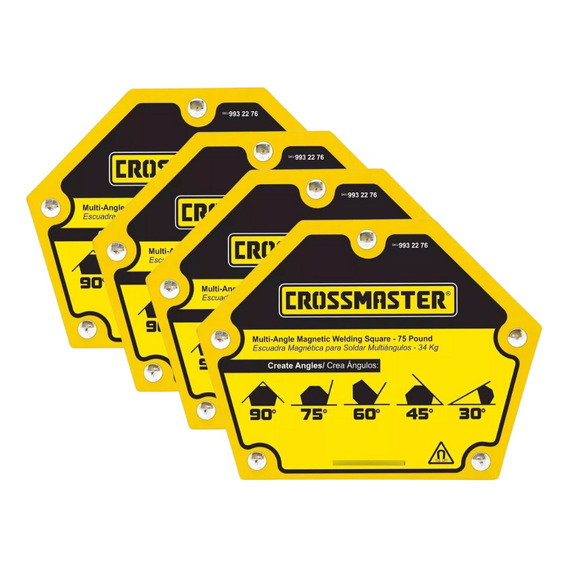 4 Escuadras Magneticas Crossmaster Multiangulo 34kg 9932276