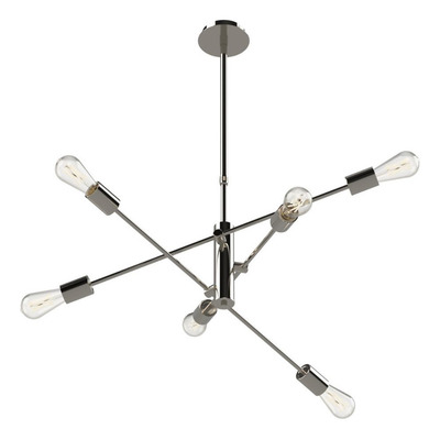 Colgante Vintage 426 6 Luces E27 Cromo