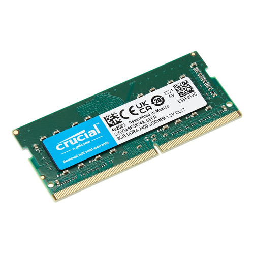 Memória RAM color verde 8GB DDR4 2400Mhz 1 Crucial CT8G4SFS824A