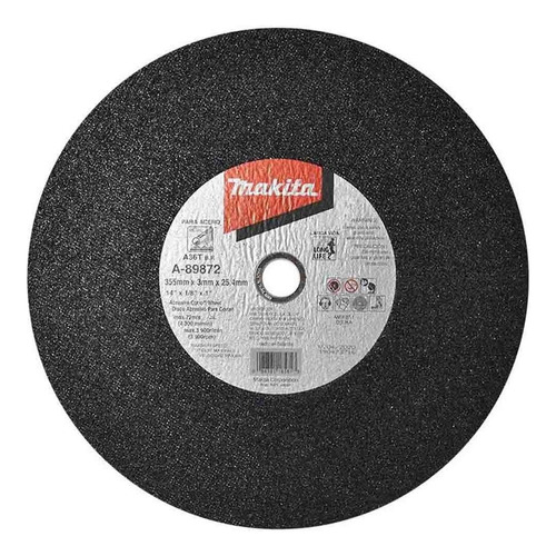 Disco De Corte Abrasivo De 14 In 350 Mm 3900 Rpm Makita Color Negro