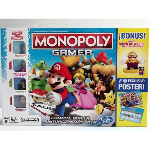 Monopoly Gamer Mario Bros Nintendo Con Bonus Token Wario