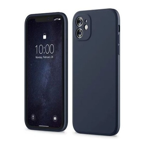 Carcasa Full Silicona Cubre Cámaras Para iPhone 11  (2 Cámaras) - Color Azul