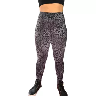 Calza Para Dama Estampado Leopardo Gran Elasticidad Gimnasia