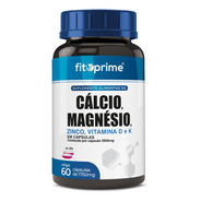 Cálcio Magnésio Zinco Vitaminas D3 K2 Com 60cps Fitoprime