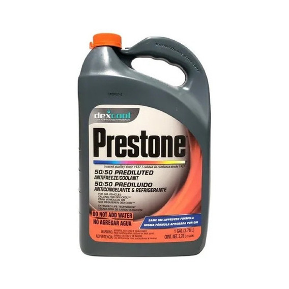 Anticongelante Prestone Dexcool 50/50 3.785l General Motors