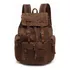 Augur Mochila De Piel De Lona Clásico Grande Para Laptop, Bolsa De Libros, Bolsa De Senderismo (gris)
