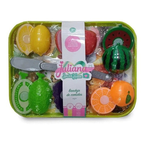Juliana Set De Frutas Y Verduras P/cortar Velcro Sisjul041 Color Multicolor