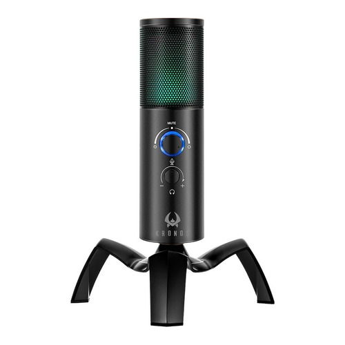 Micrófono Condensador Profesional Kronos Mistral Pro - Rgb Color Negro