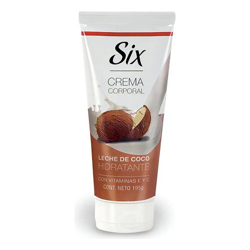  Crema Corporal Six Leche De Coco 195 Grs