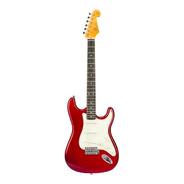 Guitarra Eléctrica Sx Vintage Series Sst62+ De Tilo Candy Apple Red Brillante Con Diapasón De Palo De Rosa
