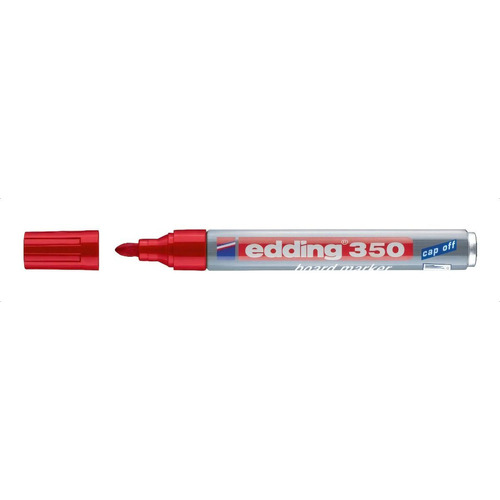 Marcador Pizarra Edding 350 Cuerpo De Aluminio Recargable Color Rojo