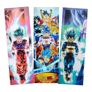 Dragon Ball Z Set D 3 Posters Largos Plastificado Goku 82cm